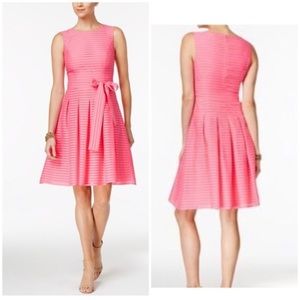 NWT Tommy Hilfiger Peony Fit & Flare Shadow Stripes Dress